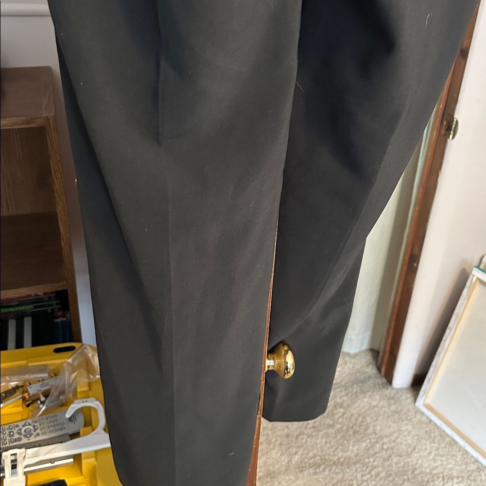 Banana Republic Factory Black Straight Leg Pants with Tie Belt - Picture 6 of 6